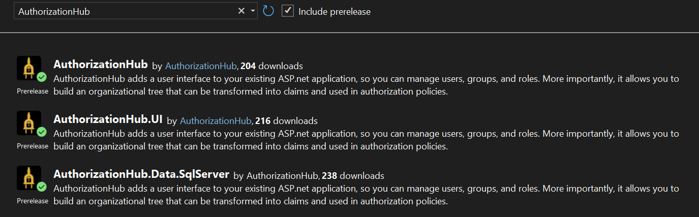 Nuget Packages